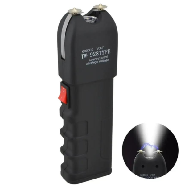 Ліхтар ручний акумуляторний Bailong BL-928 електрошокер з чохлом чорний