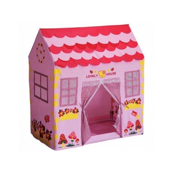 Дитячий намет ігровий 1213 Будиночок 60 х 100 х 110 см рожевий