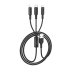 Кабель 3в1 USB/Apple Lightning+Type-C+microUSB 1 м HOCO X25 2 A чорний Кабель 3в1 USB/Apple Lightning+Type-C+microUSB 1 м HOCO X25 2 A чорний