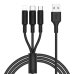 Кабель 3в1 USB/Apple Lightning+Type-C+microUSB 1 м HOCO X25 2 A чорний Кабель 3в1 USB/Apple Lightning+Type-C+microUSB 1 м HOCO X25 2 A чорний
