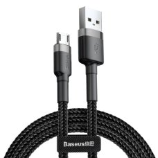 Кабель USB/micro-USB 0.5 м Baseus Cafule 2.4 А чорний