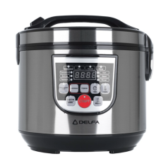 Мультиварка Delfa DMC-500 700 Вт 4 л сріблястий з чорним