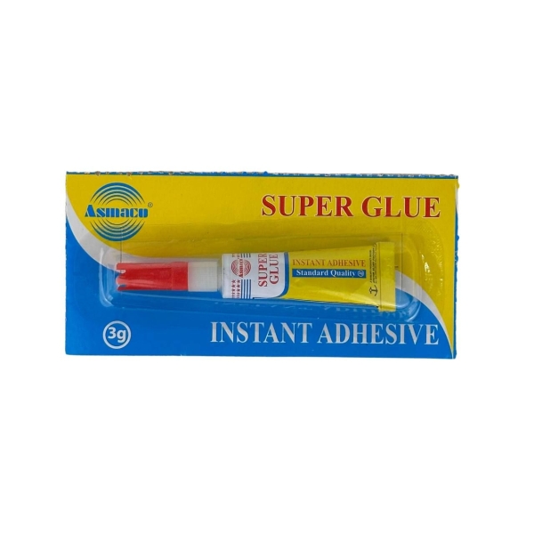 Клей монтажний ціанакрилатний 3 г ASMACO Super Glue вологостійкий прозорий