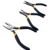 Набір міні-плоскогубців 3 шт Tolsen 115 мм чорний з жовтим
