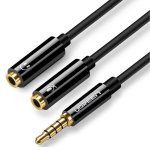 Аудіокабель UGREEN AV141 3.5mm Male to 2 Female Audio Cable ABS Case Black new