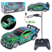 Машинка на радіокеруванні 20 см 000-018 на акумуляторі світлові ефекти зелений з синім Машинка на радіокеруванні 20 см 000-018 на акумуляторі світлові ефекти зелений з синім