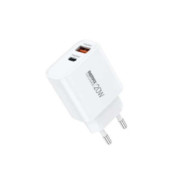 Мережевий зарядний пристрій REMAX Kiddy Series 20W A+C Fast Charger RP-U120 EU-White new
