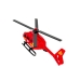 Іграшковий пожежний гвинтокрил JP040 рухливі лопаті метал 7 см червоний