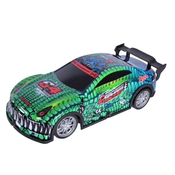 Машинка на радіокеруванні 20 см 000-018 на акумуляторі світлові ефекти зелений з синім