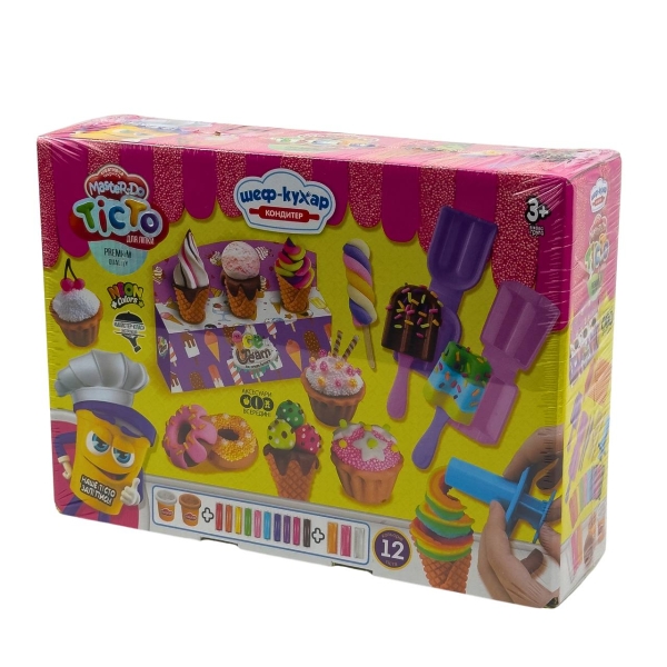 Набір творчості тісто для ліплення 12 кольорів Шеф-Кухар Кондитер Master Do TMD-10-03U