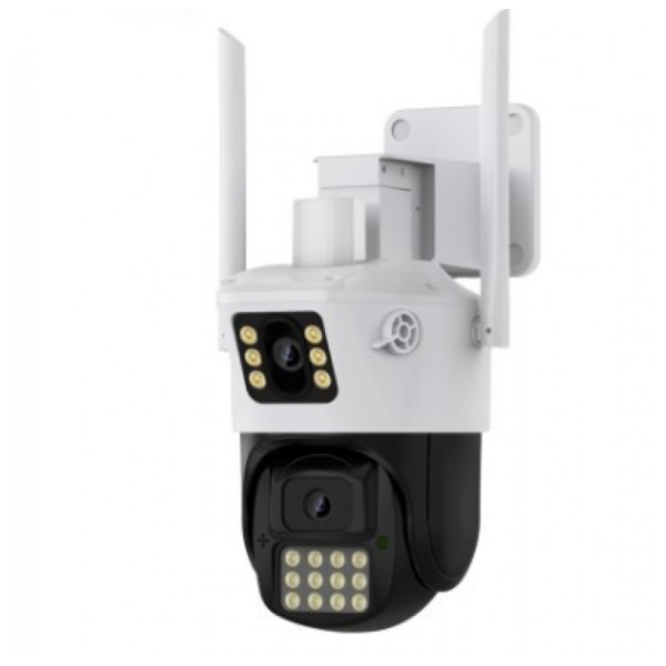 Камера відеоспостереження IP PTZ A23 Wi-Fi вулична поворотна з мікрофоном білий з чорним