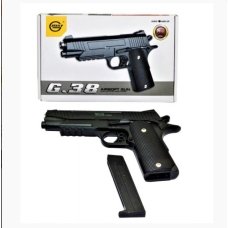 / G38 Страйкбольний пістолет Galaxy Colt металевий пружинний чорний new