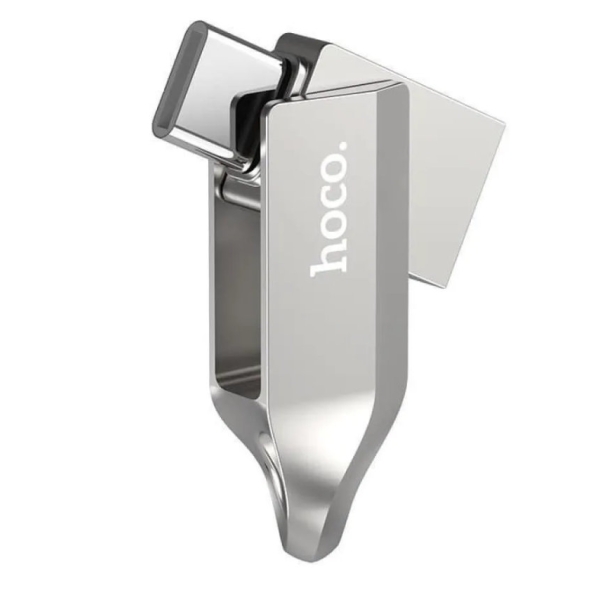 Флеш пам'ять USB 16 GB Hoco UD8 Smart Type-C+USB 3.0 сріблястий