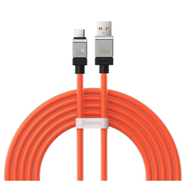 Кабель USB/Type-C 2 м Baseus CoolPlay 100 Вт помаранчевий