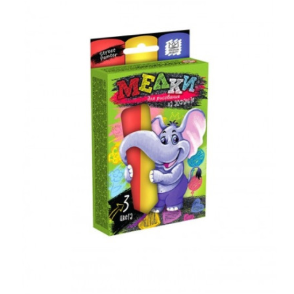 Крейда для малювання на асфальті" велика 3 шт укр (20) MEL-01-01U new