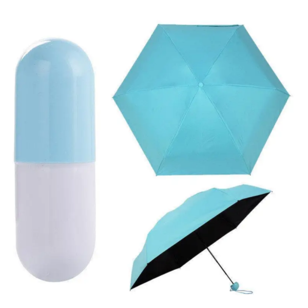 / Міні-парасолька IS33 Umbrella "Капсула" жіноча, складна, у футлярі, голубой