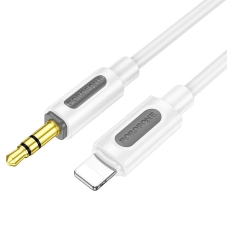 Аудіокабель BOROFONE BL20 iP to 3.5mm male, silicone, 1m, White new