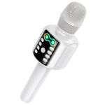 Портативна колонка-мікрофон HOCO L24 Shine karaoke microphone, 5W, White new