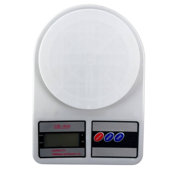 Ваги кухонні електронні до 10 кг Crownberg CB-400 точність 1 г білий