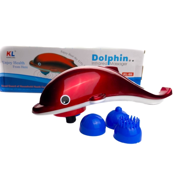 Масажер портативний Dolphin Infrared Massager КL-99 вібромасаж білий з червоним