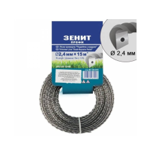 Волосінь для садових тримерів Зеніт КР2-24-15-КВ подвійна з кордом 2.4 мм 15 м