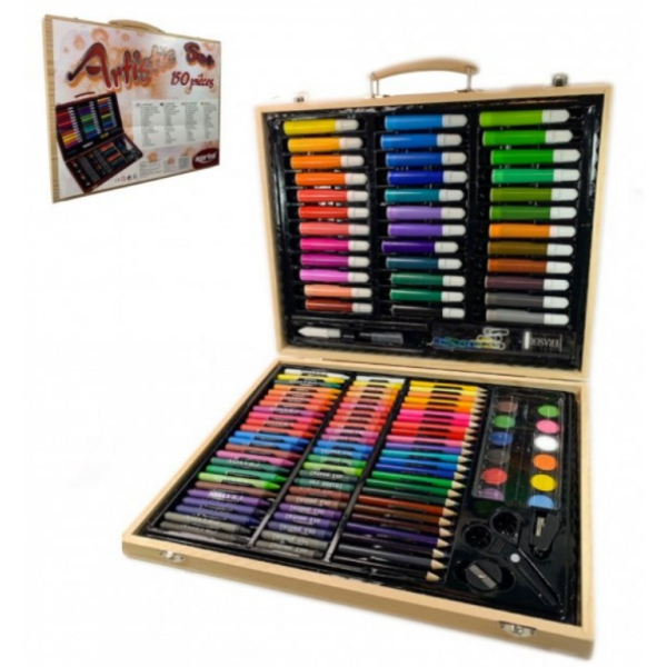 / Набір для творчості 150 предметів в дер. чемодані new