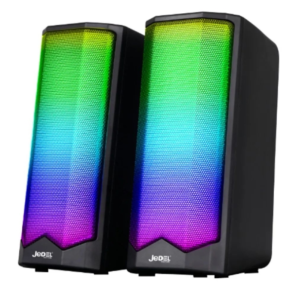 Комп’ютерні колонки JEDEL S-558 RGB USB+AUX 5W×2 Black new
