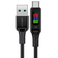 Кабель USB/Type-C 1.2 м ACEFAST C7-04 LED 60 Вт 3 A чорний