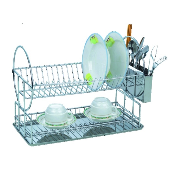 Сушарка двоярусна з нержавіючої сталі Лоно 45 х 22 х 36 см ( шт ) 9787 new