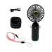 Вентилятор портативний Mini fan AND XL-880 діаметр 9 см з підставкою для телефону та дисплеєм чорний