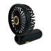 Вентилятор портативний Mini fan AND XL-880 діаметр 9 см з підставкою для телефону та дисплеєм чорний