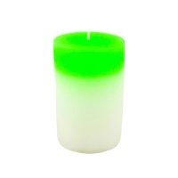 Свічка парафінова 10 см Candled Magic LED бавовняний гніт білий з зеленим