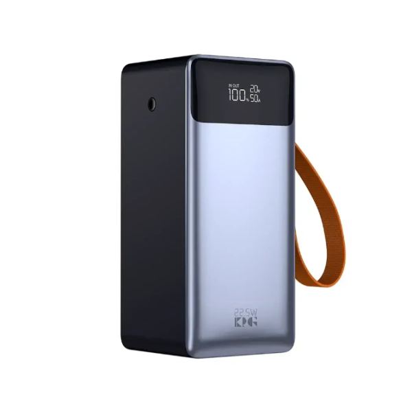 Універсальна мобільна батарея 50000 mAh KPG-507 22.5 W повербанк з дисплеєм чорний зі сріблястим