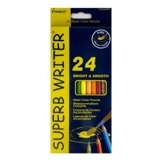 Олівці кольорові 24 шт Marco 4120-24СВ акварельні з пензликом  24 кольори