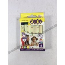 / Карандаши "ZiBi" ZB2484 кругл. 6цв восковые