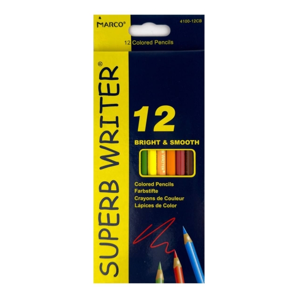Олівці кольорові 12 шт Marco 4100 SUPERB 12 кольорів
