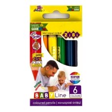 Олівці кольорові 6 шт ZiBi ZB2450 JUMBO 6 кольорів