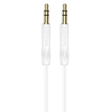 Аудіокабель 3.5 мм AUX/3.5 мм AUX 1 м BOROFONE BL16 білий