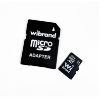 Карта пам'яті 128GB Wibrand МicroSDXC UHS-I Сlass 10 з адаптером чорний