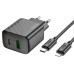 Зарядний пристрій з кабелем Type-C+USB/Apple Lightning 1 м HOCO CS23A Sunlight 30 W 12 V 2.5 А чорний