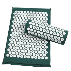 Масажний ортопедичний килимок Медика Acupressure Mat 65 х 41 з подушкою зелений