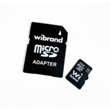 Карта пам'яті 128GB Wibrand МicroSDXC UHS-I Сlass 10 з адаптером чорний