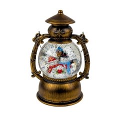 Нічник музичний новорічний LED Ліхтар HC-Q057 USB від батарейок 14 х 11 х 20 см коричневий