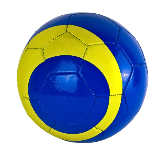 М'яч футбольний №5 EV-3375 блакитний з жовтим