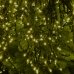 Світлодіодна гірлянда-бахрома вулична чорний дріт 600 LED ліхтарики 36 м жовтий