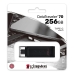 Флеш пам'ять USB 256 GB Kingston DT-70 Type-C чорний Флеш пам'ять USB 256 GB Kingston DT-70 Type-C чорний