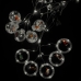 Світлодіодна гірлянда-завіса прозорий дріт Круги та кулі 10 LED Magic Lights 3 х 0.6 м білий