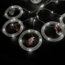 Світлодіодна гірлянда-завіса прозорий дріт Круги та кулі 10 LED Magic Lights 3 х 0.6 м білий