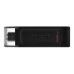 Флеш пам'ять USB 256 GB Kingston DT-70 Type-C чорний