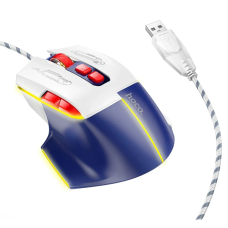 Комп ютерна Миша HOCO GM31 Overlord luminous gaming wired mouse Біло-синя new